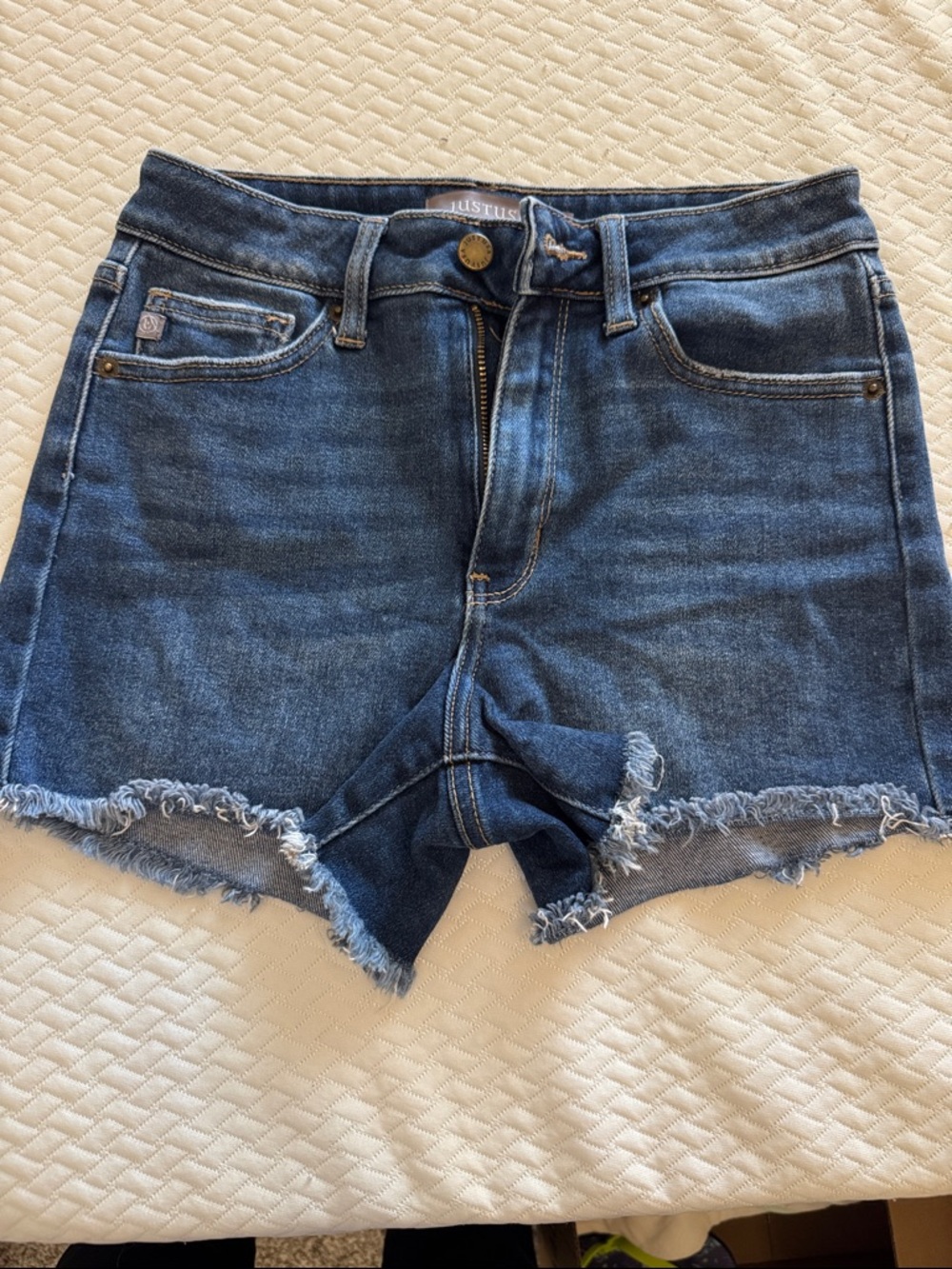 Just USA Medium Blue Raw Hem Denim Shorts